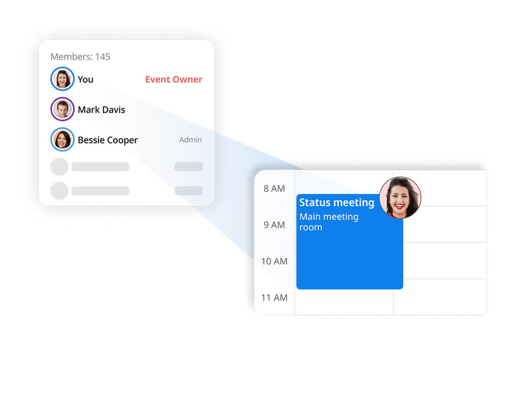 Assigning event ownership to a calendar member