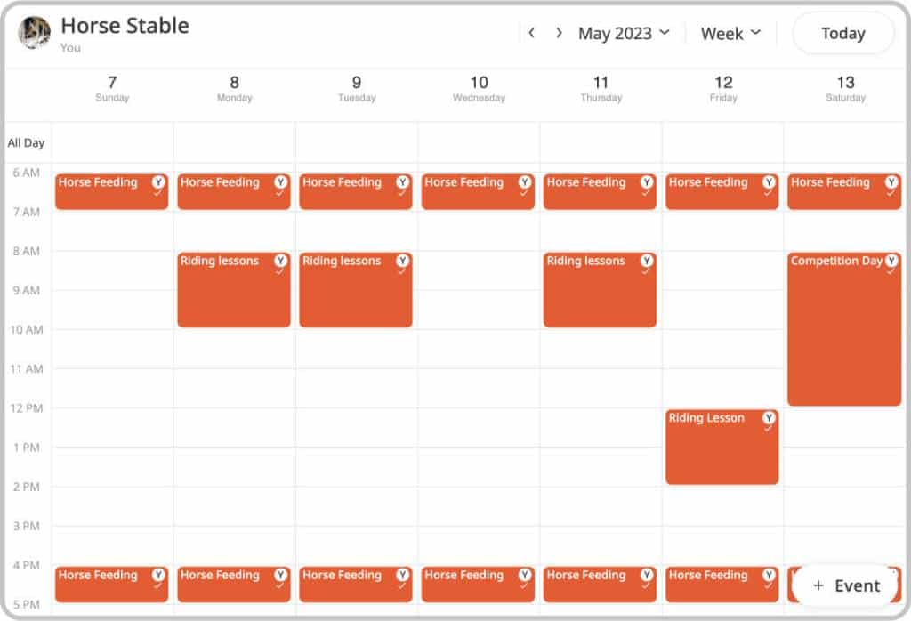 Shared resource group calendar