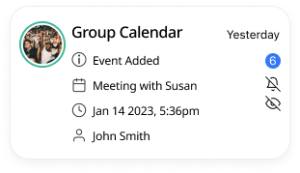 Shared calendar - indication about updates