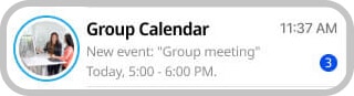 GroupCal - Calendar on the Calendars List section