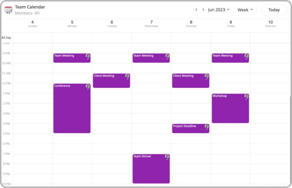 General Team Shared Calendar