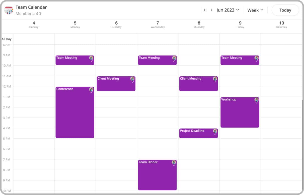 Team Calendar Share Your Team Schedule Among Team Members