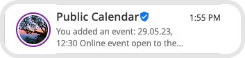 Verified calendar with a verification badge