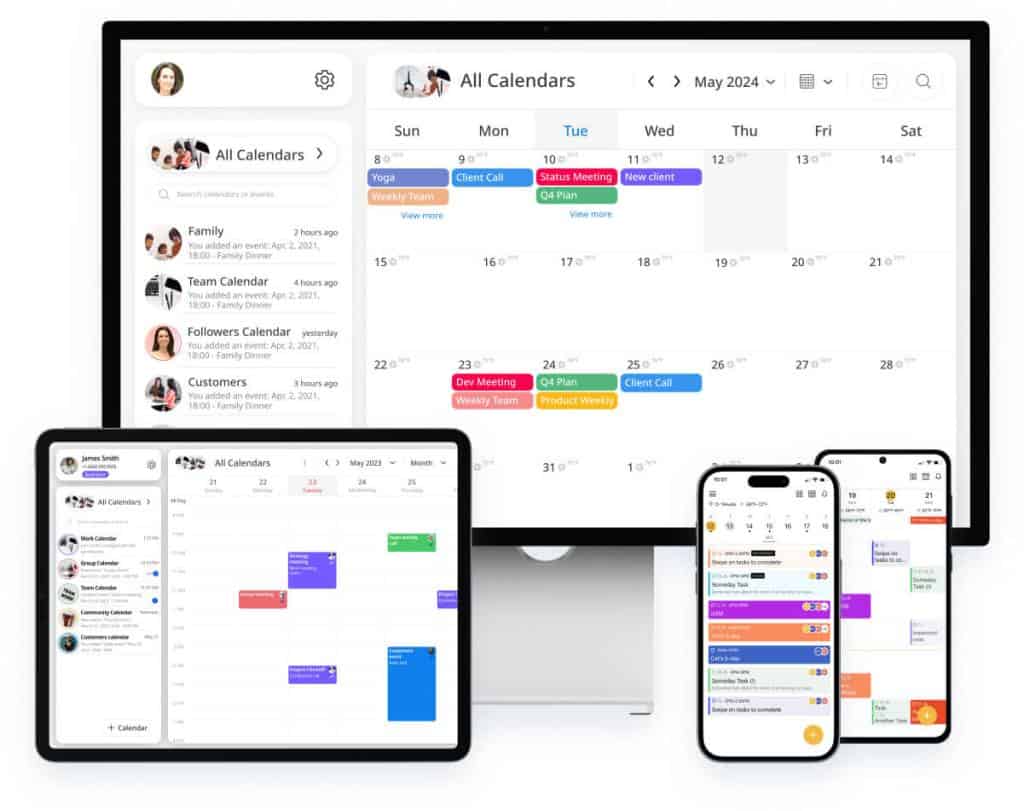 GroupCal Shared Calendar platform - cross platform support