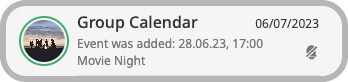 GroupCal - calendar that doesn't send reminders for events