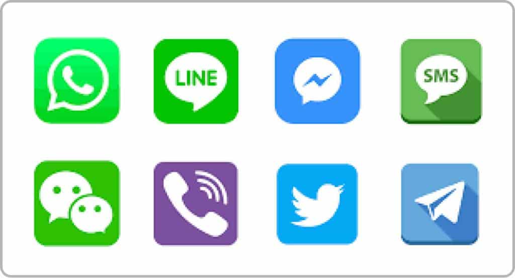 Messaging apps icons