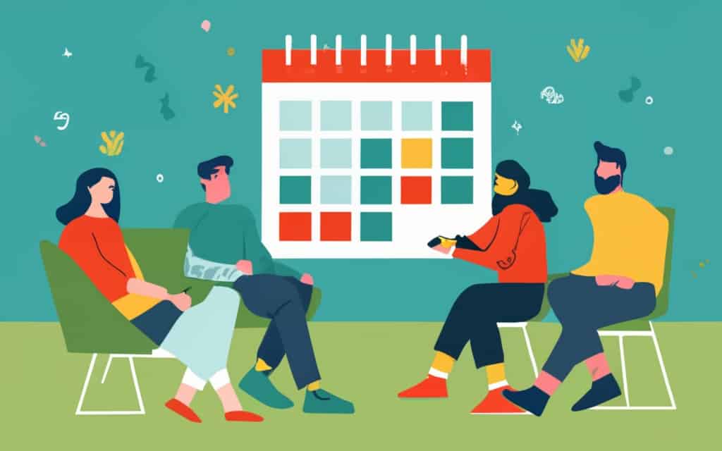 Header for shared interactive calendar