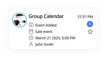 Default calendar indication on the calendar